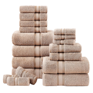 Ensemble de serviettes de bain en coton tissé OEM, pour hôtel et usage domestique, douces, absorbantes, hypoallergéniques, écologiques, respectueuses de la peau, serviettes de luxe pour spa et salle de sport - Product Image 5