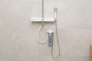 Clzero White Transparent Polypropylene <b>Shower</b> Head with Sediment Vitamin Gel <b>Filters</b> Anti Chlorine Skin Care Model CL-SH-FIL - Product Image 6