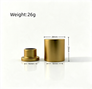 En stock, bouchon magnétique multicolores pour parfum, capuchon cylindrique à <span class=keywords><strong>sertir</strong></span> FEA de 15 mm, noir mat, argent, or pour flacons de parfum - Product Image 2