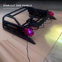 Barre de toit sport TC12 en métal pour pick-up avec support de roue de secours et positions de feux LED pour JMC Dadao Changan F70