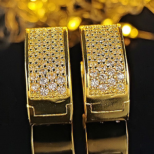 Trendy Fashion U-Shape <b>Ear</b> <b>Cuff</b> <b>Earrings</b> | 18K Gold Plated Micro Pave Zircon | Unisex Popular Style - Product Image 4