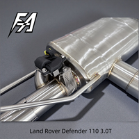 Système d'échappement en acier inoxydable pour Land Rover Defender 110 3.0T avec silencieux à son variable télécommandé et 4 sorties