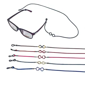 Vente en gros de lunettes colorées, boucles de sangle de cou, cordons de retenue, cordes de lunettes, chaînes, chaîne pour lunettes de soleil