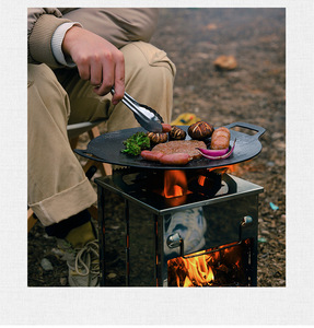 업소용 맥반석 무쇠 코팅 구이판 캠핑용 불판 - Product Image 2