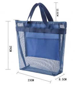 Bolsa de playa de malla personalizada, portátil, de gran capacidad, organizador de toallas y sandalias, bolso de mano, bolsas de malla. - Product Image 2