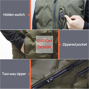 شعار مخصص للرجال الأطفال الإنجليزية الدراجين الصيد الكهربائية بطارية حرارية خضراء خفيفة الوزن القطبية صوف سترة ساخنة - Product Image 4