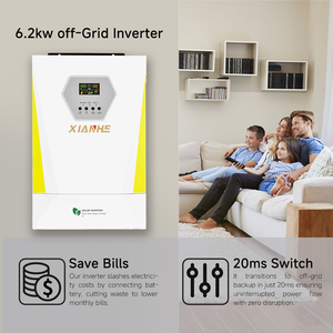 <strong>3</strong> Years Warranty 500v Durable Mppt 48v Pure <strong>Sine</strong> <strong>Wave</strong> Inverter 6kw off Grid Single <strong>Phase</strong> Solar Inverter for Home - Product Image 2
