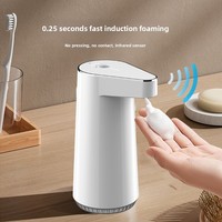 Distributeur de savon automatique mural sans contact pour hôtel, mini bouteille de liquide rechargeable durable de 300 ml, capteur, mousse