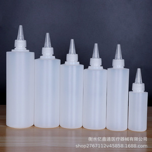 ขวดพลาสติกพีอีแบบกึ่งโปร่งแสง 100 ขวด ขนาด 500 มล. พร้อมฝาปลายแหลมสำหรับบรรจุสี หมึก และของเหลว - Product Image 4