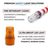Balises de signalisation routière à LED, feux de signalisation d'urgence en plastique, lampes de signalisation d'urgence à LED pour les situations d'urgence routière
