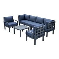 Ensemble de canapés d'angle de jardin en aluminium pour terrasse, mobilier d'extérieur OEM de qualité supérieure, écologique