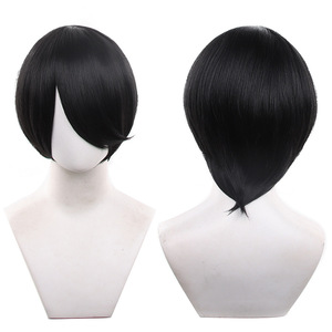 Base de cheveux synthétique courte de 30 cm, 225 grammes, résistante à la chaleur, universelle, disponible en 100 couleurs, vente en gros, pour perruques de <span class=keywords><strong>cosplay</strong></span> - Product Image 1