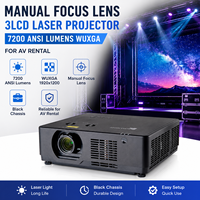 Projecteur laser 3LCD à correction d'angle Keystone 7200 ANSI Lumens WUXGA pour location et événements