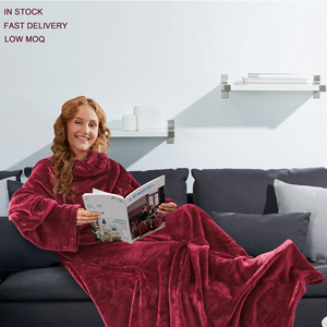 Super suave cálido acogedor usable Sherpa Sudadera con capucha manta sudadera Manta con mangas - Product Image 6