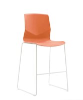 Nouvelle Arrivée Chaise de Bar Moderne avec Structure en Acier et Coque en Plastique pour Restaurant et Utilisation Extérieure