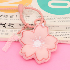 Colgante de tela con diseño de flor de cerezo Sakura para <span class=keywords><strong>mochila</strong></span> de pareja, amuleto para coche, accesorios para teléfono, regalo, llavero - Product Image 4