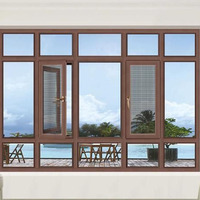 Ventanas Modernas de Eficiencia Energética para Uso Comercial y Residencial con Rotura de Puente Térmico, Aluminio y Doble Vidrio Templado