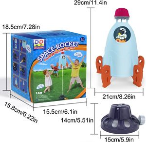 Arroseur d'eau d'extérieur Rocket Design pour enfants-Jouet d'été amusant pour la cour, la piscine et le jardin. - Product Image 4