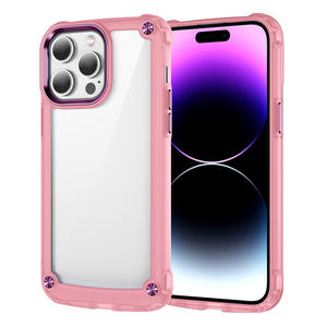 Per <span class=keywords><strong>iPhone</strong></span> 14 Pro Max quattro angoli Anti caduta custodia del telefono per <span class=keywords><strong>iPhone</strong></span> 15 Plus 13 <span class=keywords><strong>12</strong></span> 11 PC trasparente TPU protezione antiurto paraurti - Product Image 1