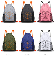Sac à dos étanche à cordon de serrage, pliable, pour randonnée en plein air, sac de rangement multicolore pour le sport, le camping, le pique-nique, l'école, les voyages quotidiens