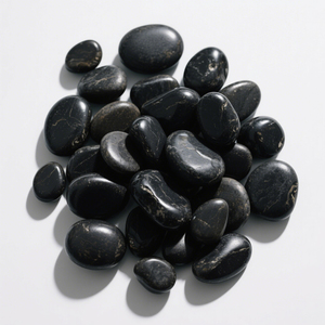 Fabriek Direct Hooggepolijste Zwarte Natuursteen Geplaveide Rivierrots Landschapssteen Voor Buitendecoratie - Product Image 1