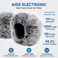 Protection anti-vent pour microphone en fourrure synthétique, réduction du bruit du vent, housse en fourrure pour microphone pour enregistrement sur le terrain