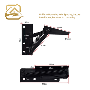 Iron Adjustable <b>Table</b> Lifting Lid Mechanism Spring Hinge Bracket <b>Folding</b> Bed Sofa Spring Hinge - Product Image 3