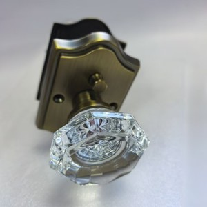 Maçaneta de Porta de Privacidade de Cristal para Quartos e Banheiros com Portas de Vidro, Design Clássico, Ambidestra, Fácil de Usar - Product Image 4
