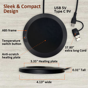 Akıllı 3-sıcaklık ayarı elektrikli içecek ısıtma plakası kupa ısıtıcı ofis ev paspaslar için otomatik kapanma kahve kupa ısıtıcı pedleri - Product Image 6