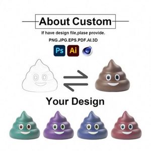 Custom logo <b>Squeeze</b> Poo Shaped Emojis Stress <b>Ball</b> Pu Foam Poo Anti Stress <b>Ball</b> with logo Personalized Squishy Toy - Product Image 3