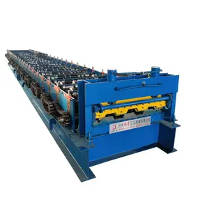 DX51-240-720 Floor Deck Roll Forming Machine Painel de telhado que faz a máquina Novo produto 2024 Fornecido 5.5 kw Equipamentos de automação