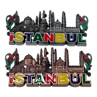 Verschiedene Land Türkei Touristen Souvenirs Kühlschrank Magnete Home Decoration Istanbul Custom Metall Antik Emaille Plated 3D