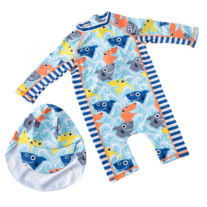 <span class=keywords><strong>Maillot</strong></span> <span class=keywords><strong>de</strong></span> <span class=keywords><strong>bain</strong></span> une pièce pour enfants <span class=keywords><strong>de</strong></span> 1 à 8 ans, en polyester à séchage rapide, imprimé requin, protection solaire, adapté aux garçons - Product Image 1