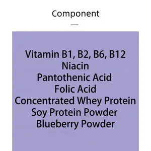 タンパク質を補充する代謝を促進する栄養活性を維持するビタミンBタンパク質粉末健康サプリメント