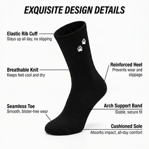 Chaussettes de sport antibactériennes pour hommes à logo personnalisé, livraison rapide, en coton peigné côtelé, séchage rapide, pour la gym, certifiées GOTS - Product Image 2