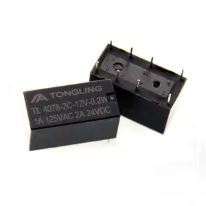 TL40785-2C-12V-0.2W DPDT 12V 8 Pins PCB Board Signal Relay Factory Direct Sale