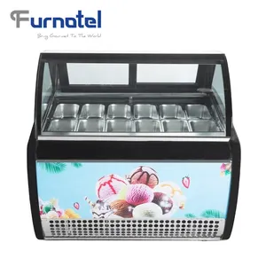 Personalización Gelato Nevera Vitrina Display Refrigeradores Helado Congelador Equipo de refrigeración