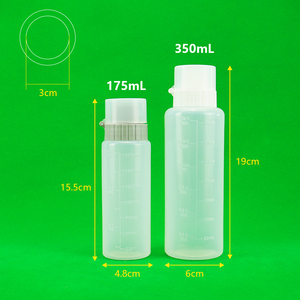 175ml/350ml di plastica vuota bottiglia di salsa cilindro con tappo a vite Design di compressione per acqua alimentare salsa di latte opzione di stampa dello schermo - Product Image 2