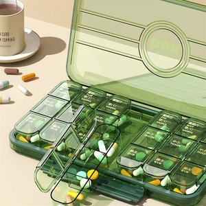 21/28 Cells Day <b>Pill</b> Organizer - Moistureproof Daily <b>Cute</b> <b>Box</b> Removable Separate Cell / Days Case - Product Image 6