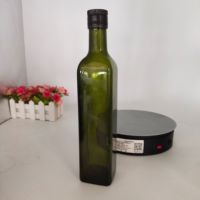 Bouteille en verre pour huile d'olive en gros, bouteille diffuseur d'huile d'olive, bouteille en verre, bouteille verte pour huile