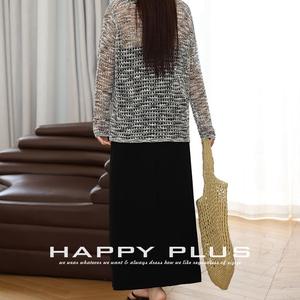 ชุดเดรสทรงเอไลน์แฮปปี้พลัสสีเทา คอวี แบบอสมมาตร ชุดลำลองสำหรับผู้หญิงไซส์พลัส N8953 - Product Image 3