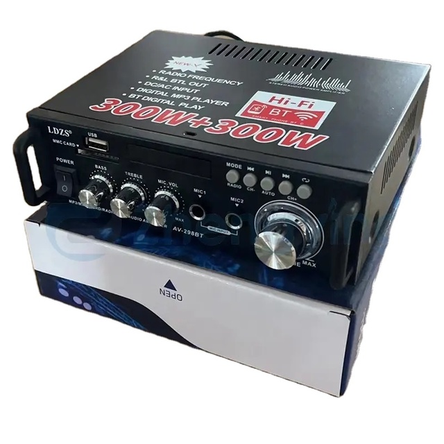 Hot AV-298BT Power 12v Karaoke Audio Bluetooth Home Amplifier Karaoke Amplifier with Bluetooth