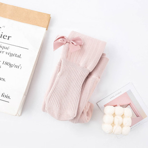 Nuovo arrivo Leggings da <span class=keywords><strong>bambina</strong></span> con fiocco <span class=keywords><strong>a</strong></span> <span class=keywords><strong>righe</strong></span> collant Leggings in pile per bambini collant caldi invernali spessi - Product Image 5