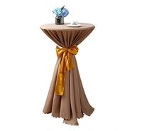 Couverture de table de mariage nappes en gros nappe de cocktail d'exposition nappe de couleur unie circulaire
