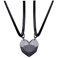 แฟชั่นที่ต้องการหินแม่เหล็กสร้อยคอคู่ที่สร้างสรรค์สร้อยคอจี้หัวใจสองดวงสำหรับคู่รัก - Product Image 2