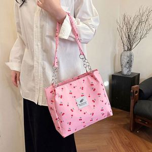Sacs à main d'usine I-0548, sac fourre-tout grande capacité, motif cerise, sac à main pour étudiante, sac à main en cuir pour femme - Product Image 6