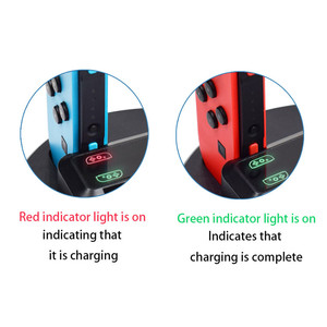 Interruptor de cuatro mandos de carga para Nintendo <span class=keywords><strong>Switch</strong></span> Joy Con, Con <span class=keywords><strong>2</strong></span> puertos <span class=keywords><strong>USB</strong></span> y luz indicadora, nuevo - Product Image 5