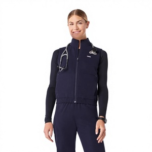 <span class=keywords><strong>Chaleco</strong></span> de <span class=keywords><strong>Enfermera</strong></span> <span class=keywords><strong>Azul</strong></span> Oscuro de Poliéster Tejido para Mujer, Resistente al Frío, al Viento y Cómodo para el Trabajo Hospitalario - Product Image 1