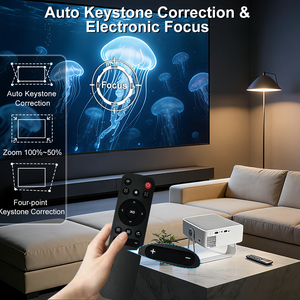 Портативный мини-проектор с подставкой и сумкой, Android-проектор 4K, мини-проектор Full HD, декодирование 4K 1080P, мини-видеопроектор - Product Image 3