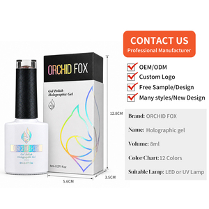 ORCHID FOX - Esmalte de Uñas en Gel Holográfico Láser de 12 Colores, Altamente Pigmentado, de Larga Duración, Brillante, Removible con UV - Product Image 6
